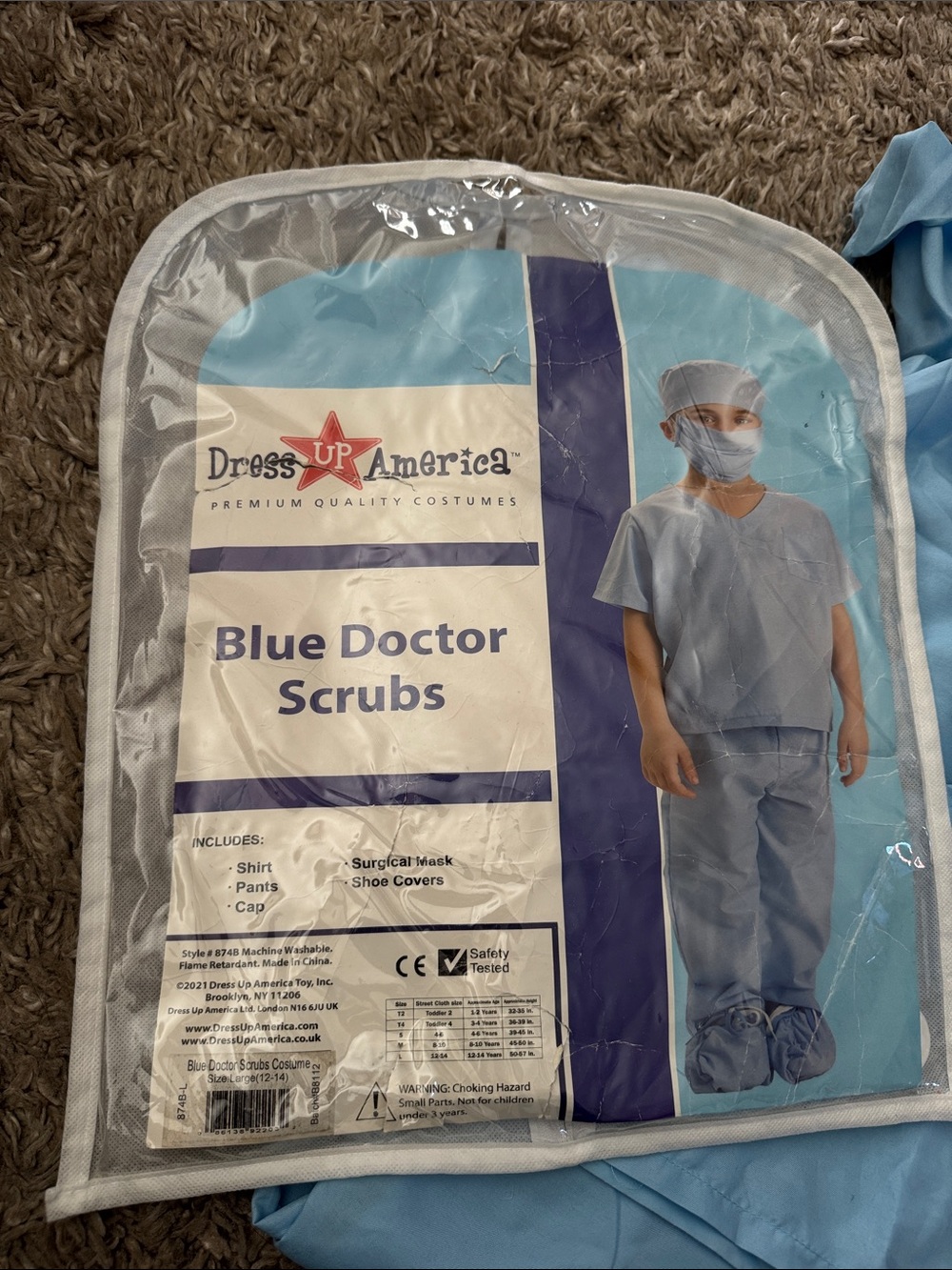 Dress Up America Blue Doctor Scrubs Kids Costume